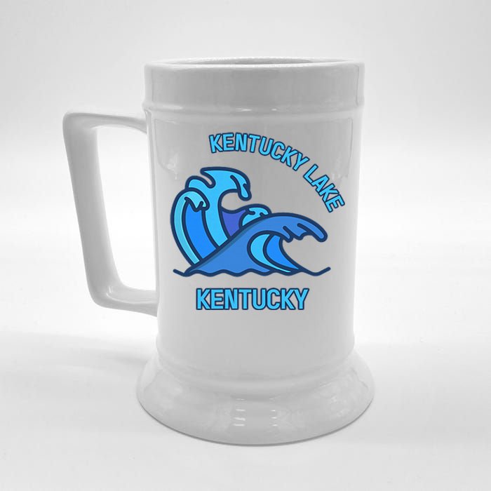 Graphic Kentucky Lake Kentucky Pocket Wave Souvenir Beer Stein