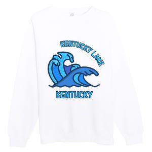 Graphic Kentucky Lake Kentucky Pocket Wave Souvenir Premium Crewneck Sweatshirt