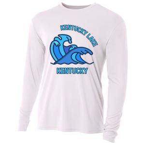 Graphic Kentucky Lake Kentucky Pocket Wave Souvenir Cooling Performance Long Sleeve Crew