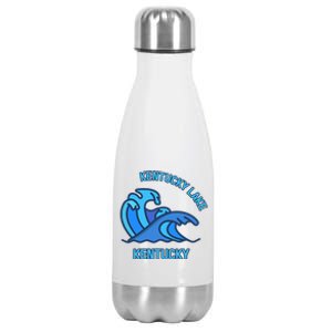 Graphic Kentucky Lake Kentucky Pocket Wave Souvenir Stainless Steel Insulated Water Bottle