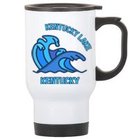 Graphic Kentucky Lake Kentucky Pocket Wave Souvenir Stainless Steel Travel Mug