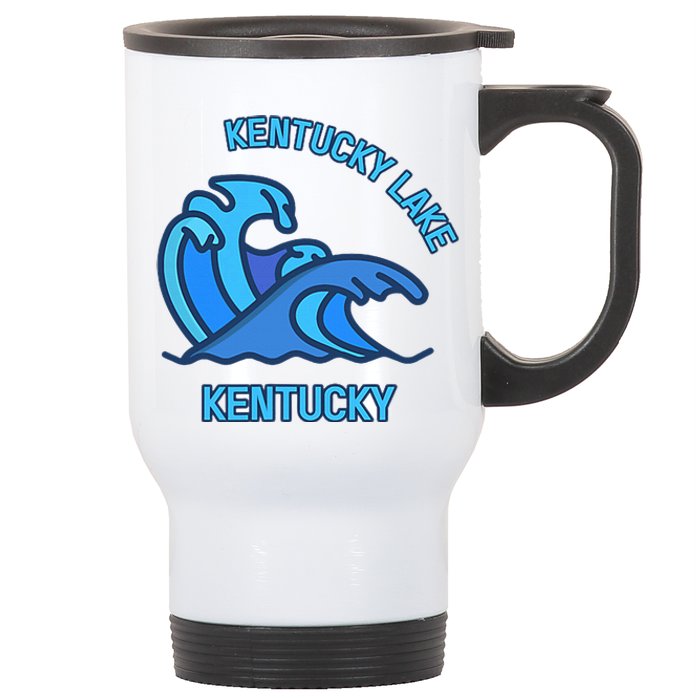 Graphic Kentucky Lake Kentucky Pocket Wave Souvenir Stainless Steel Travel Mug