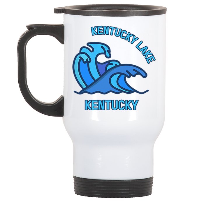 Graphic Kentucky Lake Kentucky Pocket Wave Souvenir Stainless Steel Travel Mug