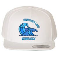 Graphic Kentucky Lake Kentucky Pocket Wave Souvenir Wool Snapback Cap