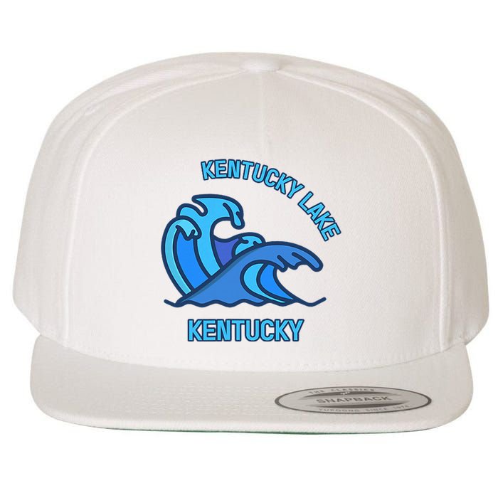 Graphic Kentucky Lake Kentucky Pocket Wave Souvenir Wool Snapback Cap