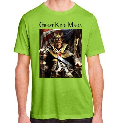 Great King Maga Donald Trump Throne Adult ChromaSoft Performance T-Shirt