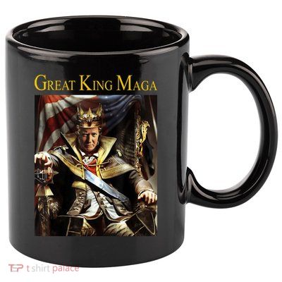 Great King Maga Donald Trump Throne 11oz C Handle Ceramic Mug