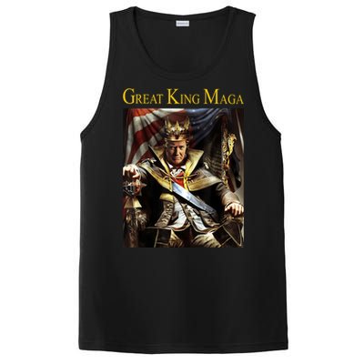 Great King Maga Donald Trump Throne PosiCharge Competitor Tank