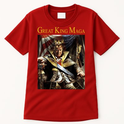 Great King Maga Donald Trump Throne Tall T-Shirt