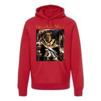 Great King Maga Donald Trump Throne Premium Hoodie