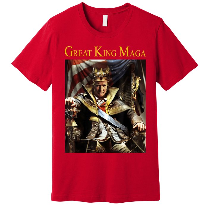 Great King Maga Donald Trump Throne Premium T-Shirt