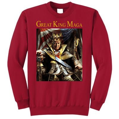 Great King Maga Donald Trump Throne Tall Sweatshirt