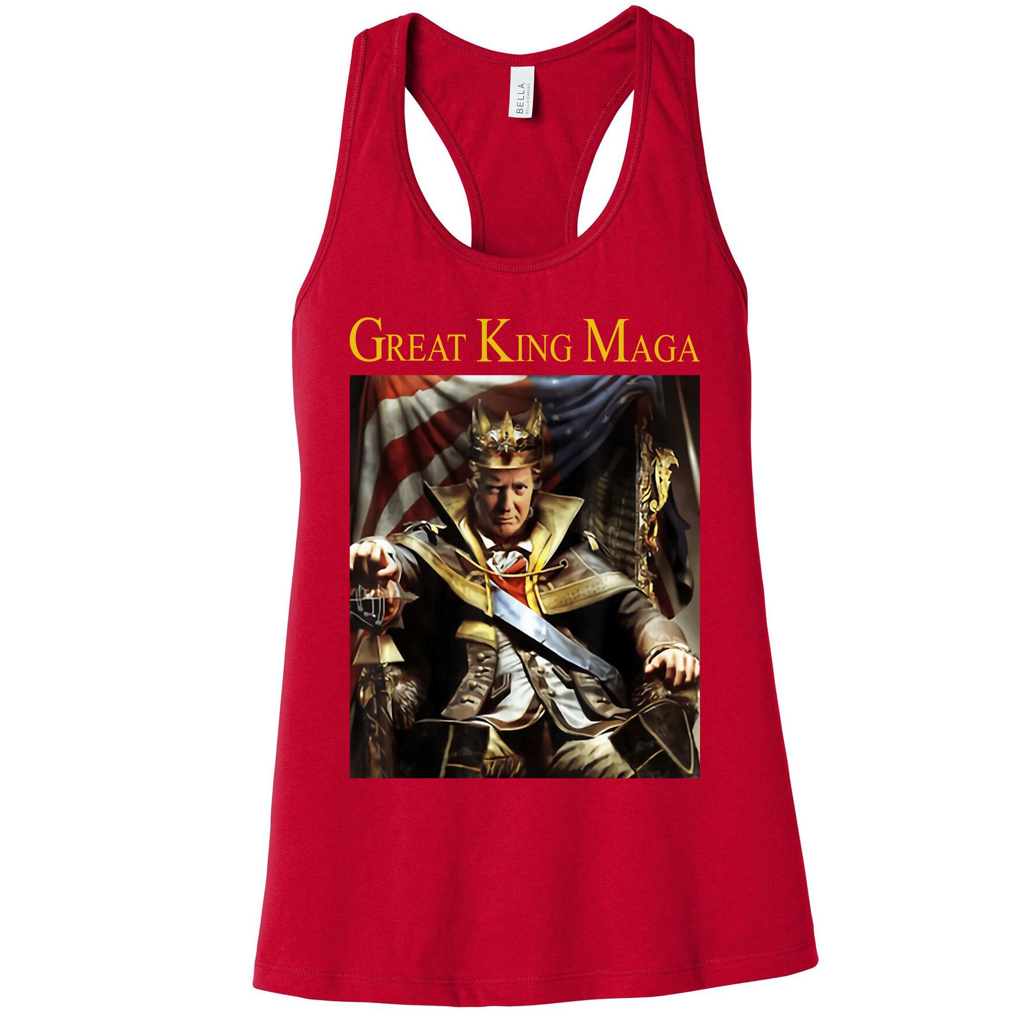 Great King Maga Donald Trump Throne Womens Tank Top