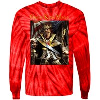 Great King Maga Donald Trump Throne Tie-Dye Long Sleeve Shirt