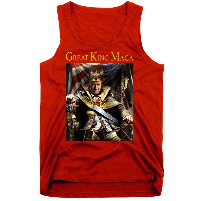 Great King Maga Donald Trump Throne Tank Top