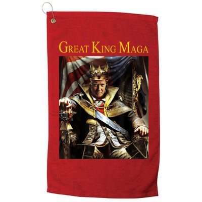 Great King Maga Donald Trump Throne Golf Towel