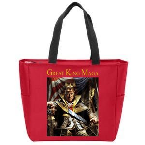 Great King Maga Donald Trump Throne Zip Tote Bag