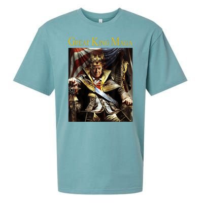 Great King Maga Donald Trump Throne Sueded Cloud Jersey T-Shirt