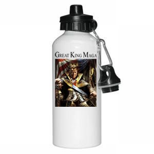 Great King Maga Donald Trump Throne Aluminum Water Bottle 