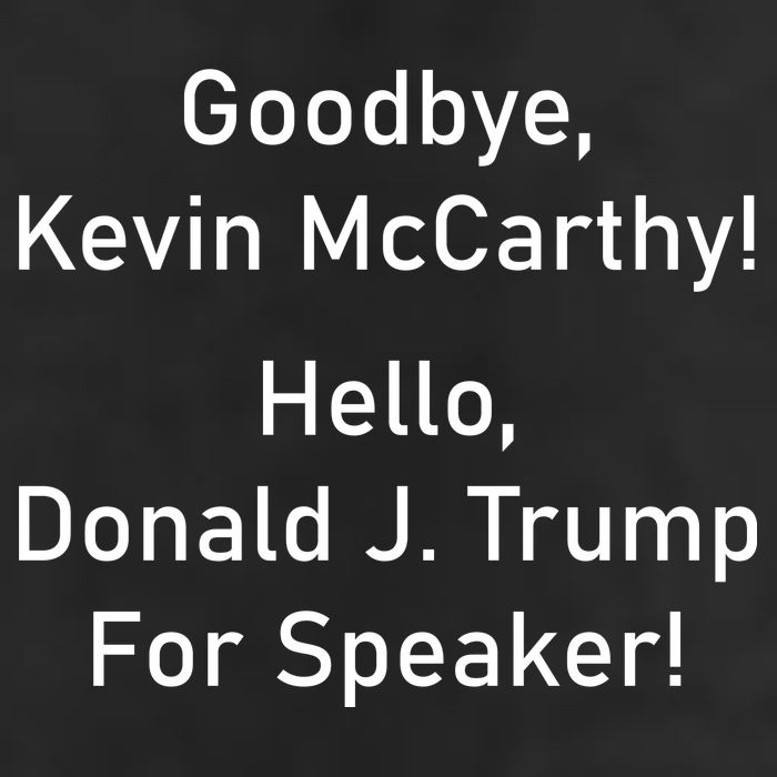 Goodbye Kevin McCarthy Hello Donald J. Trump For Speaker Trucker Hat