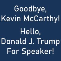 Goodbye Kevin McCarthy Hello Donald J. Trump For Speaker Baby Bodysuit