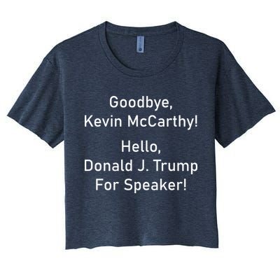 Goodbye Kevin McCarthy Hello Donald J. Trump For Speaker Crop Top