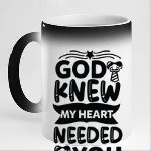 God Knew My Heart Needed You 11oz Black Color Changing Mug