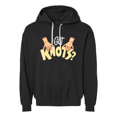 Got Knots Massage Therapist Reflexologist Therapeutic Garment-Dyed Fleece Hoodie