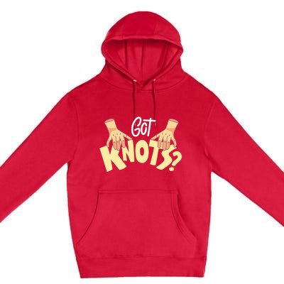 Got Knots Massage Therapist Reflexologist Therapeutic Premium Pullover Hoodie