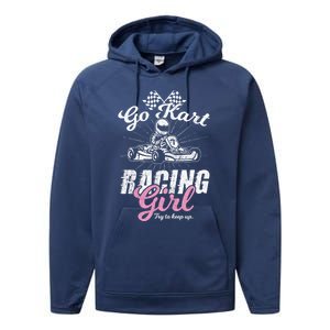 Go Kart Racing Gift Funny Sarcastic Design Gift Performance Fleece Hoodie