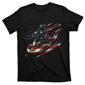 Go Kart Racing American Flag T-Shirt