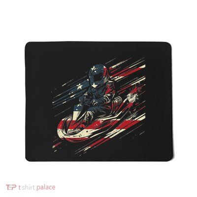 Go Kart Racing American Flag Mousepad