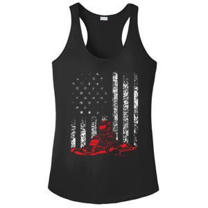 Go Kart Racing Go Karting Usa American Flag Race Driving Ladies PosiCharge Competitor Racerback Tank