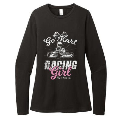 Go Kart Racing Girl Funny Sarcastic Women Girls Design Womens CVC Long Sleeve Shirt