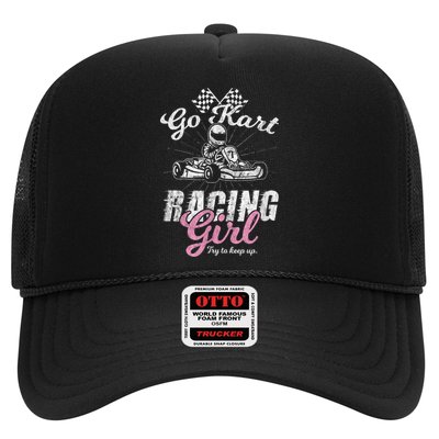 Go Kart Racing Girl Funny Sarcastic Women Girls Design Trucker Hat