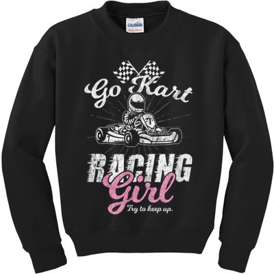 Go Kart Racing Girl Funny Sarcastic Women Girls Design Kids Sweatshirt