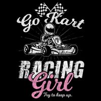 Go Kart Racing Girl Funny Sarcastic Women Girls Design Zip Tote Bag