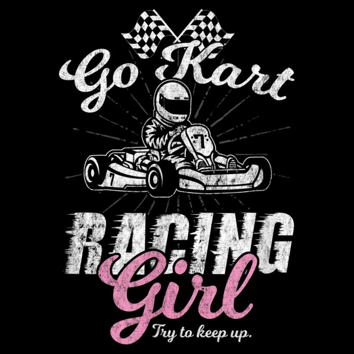 Go Kart Racing Girl Funny Sarcastic Women Girls Design Zip Tote Bag