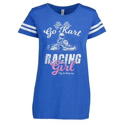 Go Kart Racing Girl Funny Sarcastic Women Girls Design Enza Ladies Jersey Football T-Shirt