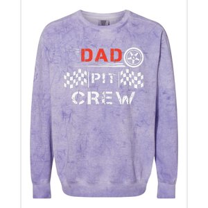 Go Kart Racing Track Dad Pit Crew Kart Racer Daddy Racing Colorblast Crewneck Sweatshirt