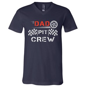 Go Kart Racing Track Dad Pit Crew Kart Racer Daddy Racing V-Neck T-Shirt