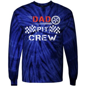 Go Kart Racing Track Dad Pit Crew Kart Racer Daddy Racing Tie-Dye Long Sleeve Shirt