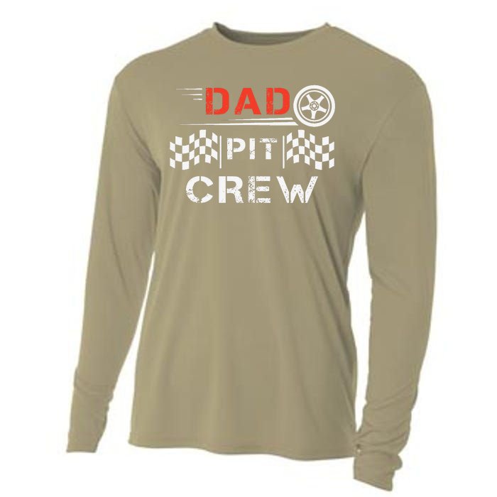 Go Kart Racing Track Dad Pit Crew Kart Racer Daddy Racing Cooling Performance Long Sleeve Crew