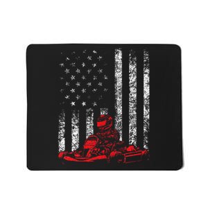 Go Kart Racing Go Karting Usa American Flag Race Driving Mousepad