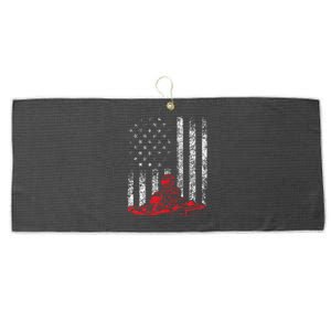 Go Kart Racing Go Karting Usa American Flag Race Driving Large Microfiber Waffle Golf Towel