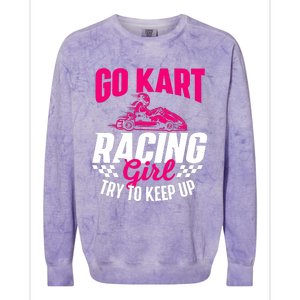 Go Kart Racing Girl Go Karting Lover Go Cart Racing Colorblast Crewneck Sweatshirt