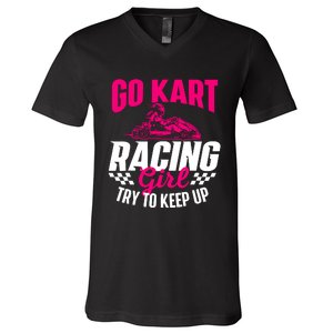 Go Kart Racing Girl Go Karting Lover Go Cart Racing V-Neck T-Shirt