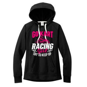 Go Kart Racing Girl Go Karting Lover Go Cart Racing Women's Fleece Hoodie