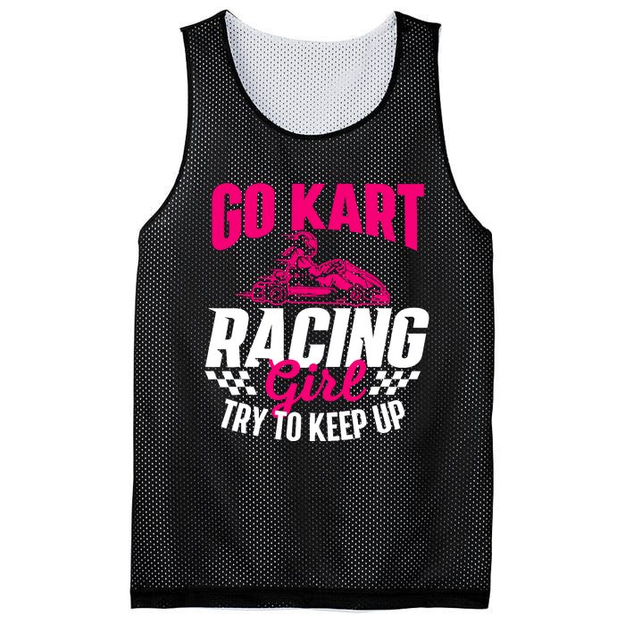 Go Kart Racing Girl Go Karting Lover Go Cart Racing Mesh Reversible Basketball Jersey Tank