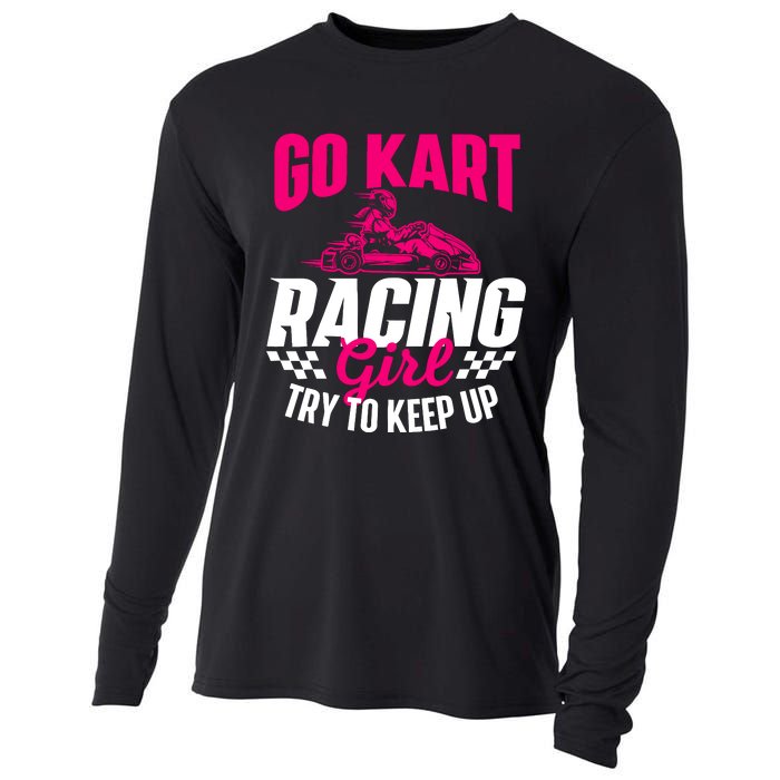 Go Kart Racing Girl Go Karting Lover Go Cart Racing Cooling Performance Long Sleeve Crew